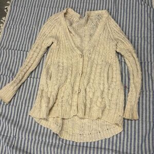 Free people knit cardigan cream color size small